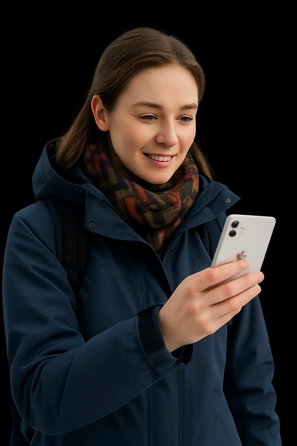 Person using phone with eSIM